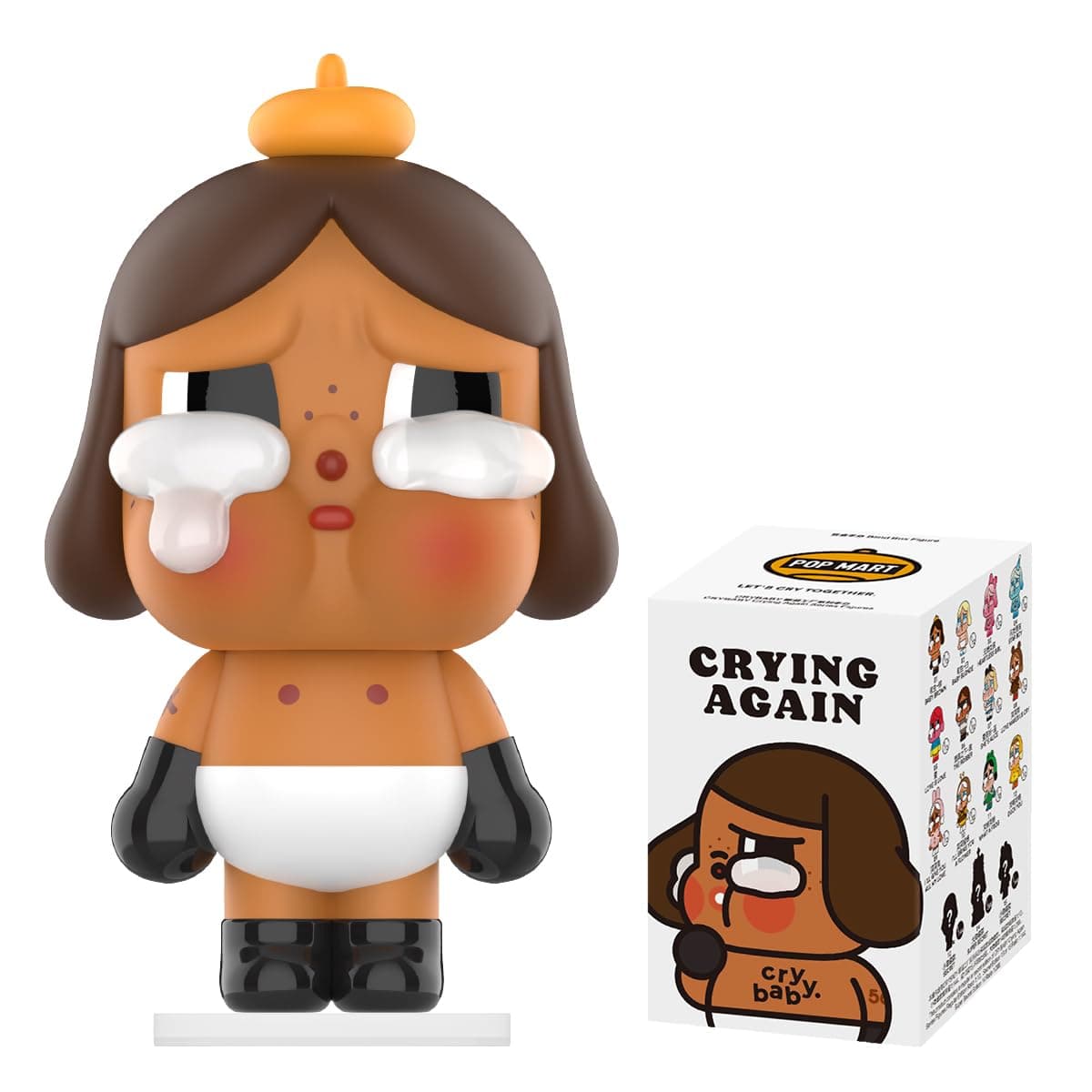 POP MART CRYBABY Crying Again Series Figures 1Box 2.5 inches Action Figure Chic Art Toy Articulated Character Premium Design Gifts for Women Fan-Favorite Collectible