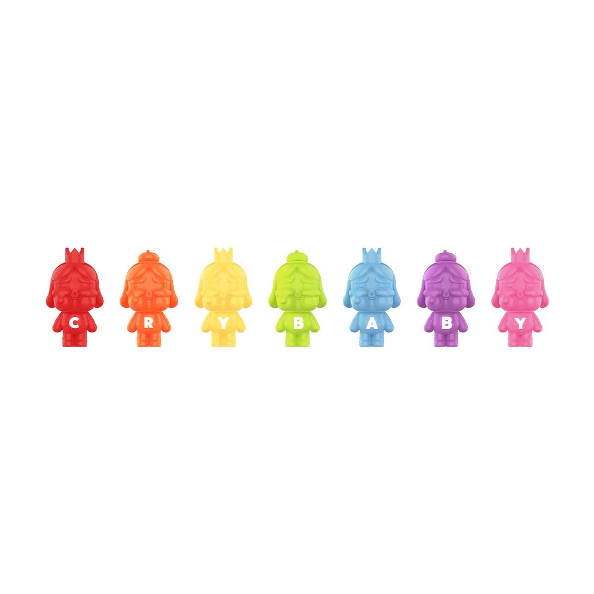 POP MART POP BEAN Crybaby Mini Figure Rainbow Set Series Whole Set Chic Art Toy Articulated Character Premium Design Gifts for Women Fan-Favorite Collectible