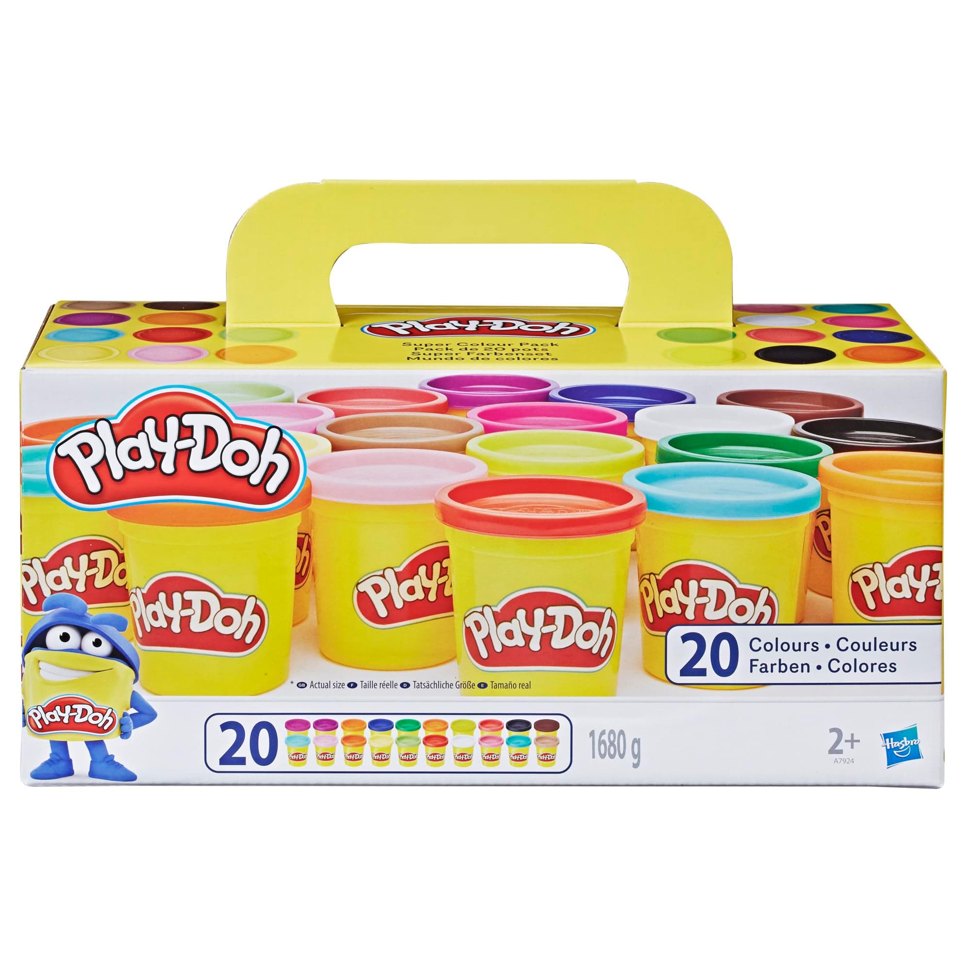 Play-Doh Super Colour Pack, Non-Toxic Modelling Compound Set with 20 Colours for Toddlers, Creative Toys for 2+ Year Old Kids, Arts and Crafts