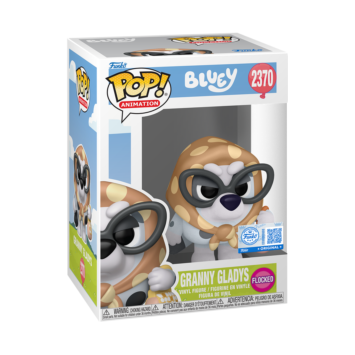 Funko Pop! Vinyl Animation Bluey Granny Gladys Muffin Flocked Vinyl Figure #2370