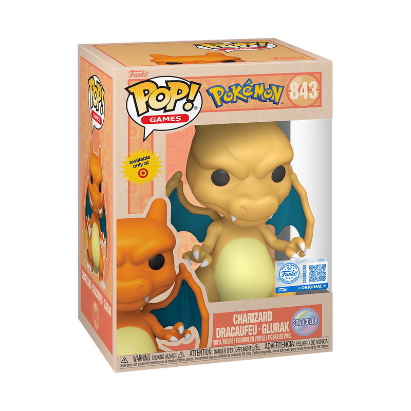 Funko Pop! Vinyl Games Pokémon Charizard Soft Colour Exclusive Vinyl Figure #843