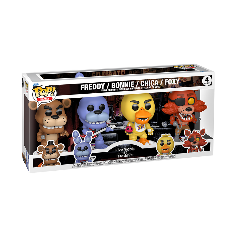 Funko Pop! Vinyl Games Five Nights at Freddy's Freddy, Bonnie, Chica & Foxy 4 Pack
